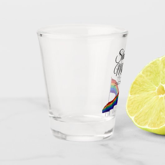 Regenboog Pride vlaggen Trouw Shotglas Shot Glas (Links)
