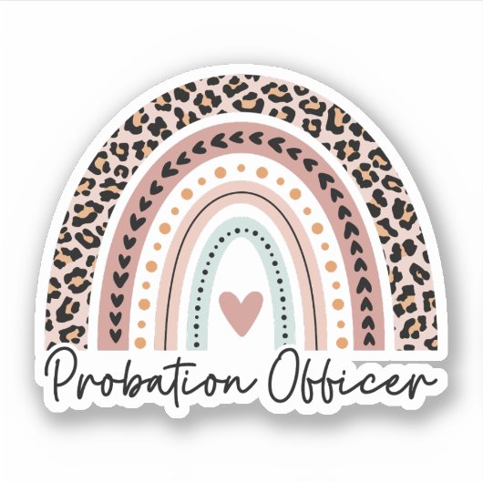 Regenboog, Probation Officer, Gift Sticker (Voorkant)