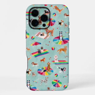 REGENBOOG PROUDHONDSENSTRAND iPhone 16 PRO MAX HOESJE
