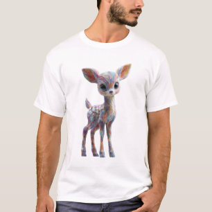 Regenboog Psychedelische Herten Illustratie Mannen T-shirt