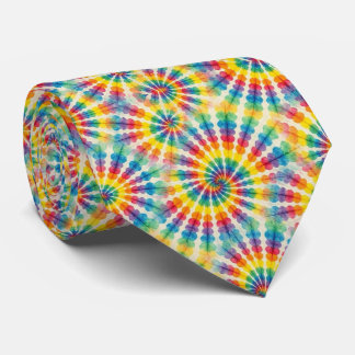 Regenboog Psychedelische Tie Dye Herenstropdas Stropdas