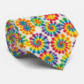 Regenboog Psychedelische Tie Dye Herenstropdas Stropdas