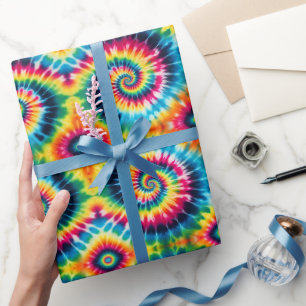 Regenboog Psychedelische Tie Dye Inpakpapier