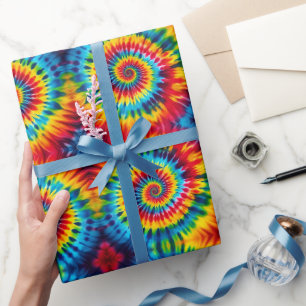 Regenboog Psychedelische Tie Dye Inpakpapier