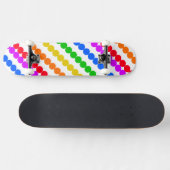 Regenboog Punten Skateboard (Horizontaal)