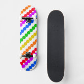 Regenboog Punten Skateboard (Voorkant)