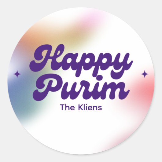 Regenboog Purim Label (Voorkant)