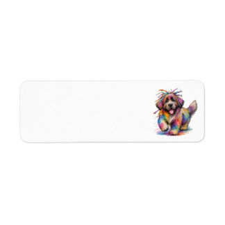 Regenboog Rebellie Waterverf Newf Etiket