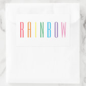 REGENBOOG Rechthoek Stickers (Tas)