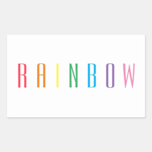 REGENBOOG Rechthoek Stickers