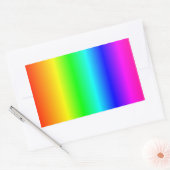 Regenboog Rechthoekige Sticker (Envelop)