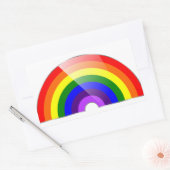 Regenboog Rechthoekige Sticker (Envelop)