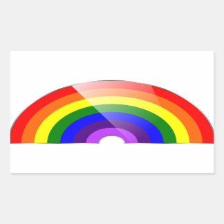 Regenboog Rechthoekige Sticker