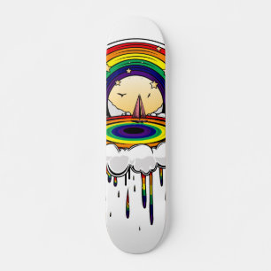 Regenboog Regen Skateboard