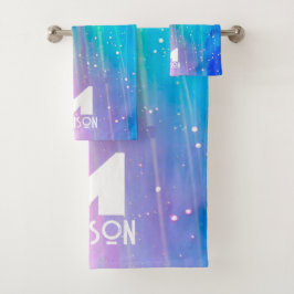 Regenboog regendouche bad handdoek