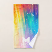 Regenboog regendouche bad handdoek (Handdoek)