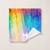 Regenboog regendouche bad handdoek (Wasdoekje)