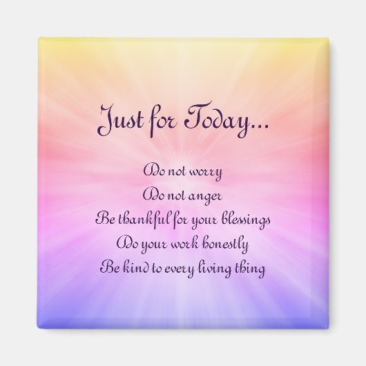 regenboog Reiki Principles ontwerp Magneet (Voorkant)