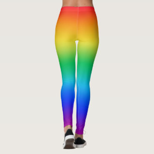 Regenboog rode bovenkant, paarse onderkant leggings