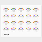 Regenboog Ronde Sticker (Vel)