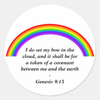 Regenboog Ronde Sticker