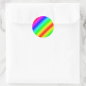 Regenboog  ronde sticker (Tas)