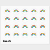 Regenboog Ronde Sticker (Vel)