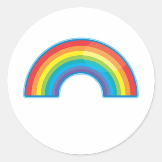 Regenboog Ronde Sticker (Voorkant)