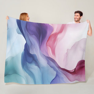 Regenboog rook wervelpatroon fleece deken