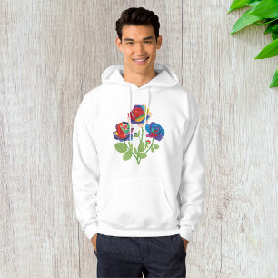 Regenboog Roos Boeket Pop Art Bloemen Hoodie