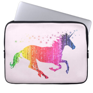 Regenboog Roze Eenhoorn Laptop Sleeve