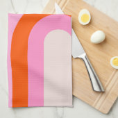 Regenboog Roze en Oranje Boho Arch Theedoek (Quarter Fold)