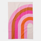 Regenboog Roze en Oranje Boho Arch Theedoek (Verticaal)