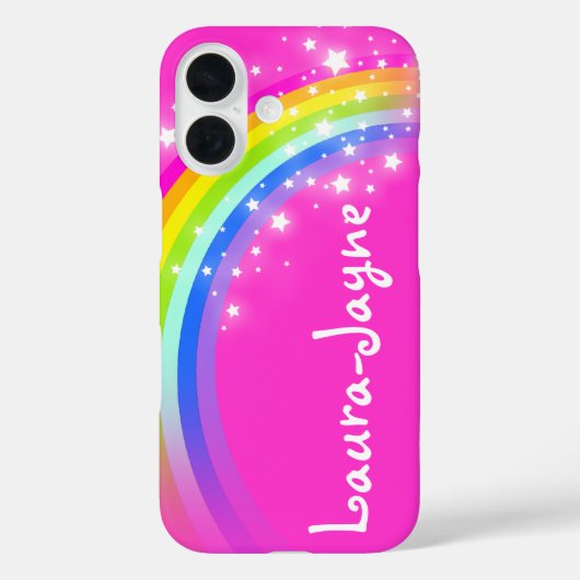 Regenboog roze lange naam optie Case-Mate iPhone case (Achterkant)