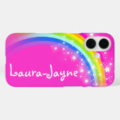 Regenboog roze lange naam optie Case-Mate iPhone case (Achterkant (horizontaal))