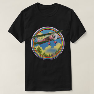 Regenboog Roze Tweedekker logo T-shirt