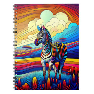 Regenboog Safari Zebra Notitieboek