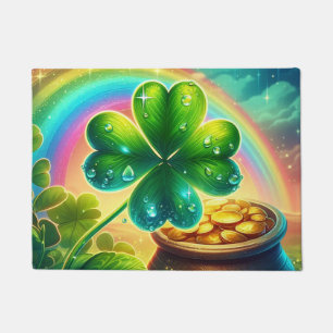 Regenboog Saint Patrick's Day klaver Deurmat