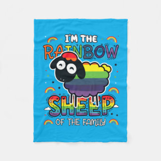 Regenboog Schapen Trots Familie Verklaring T Fleece Deken
