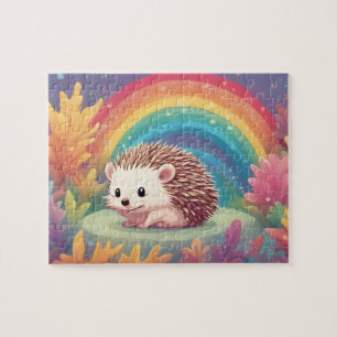 Regenboog Schattigee egel Legpuzzel