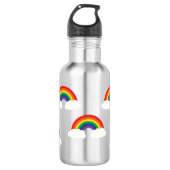Regenboog Schattigee Kinder waterfles met naam Waterfles (Voorkant)
