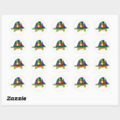 Regenboog Schildpad stickers (Vel)
