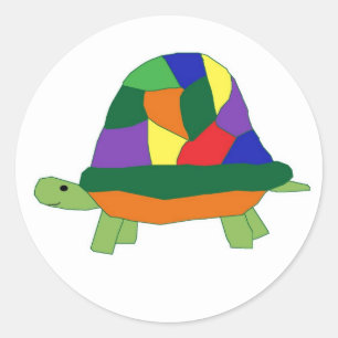 Regenboog Schildpad stickers