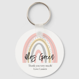 Regenboog school leraar sleutelhanger