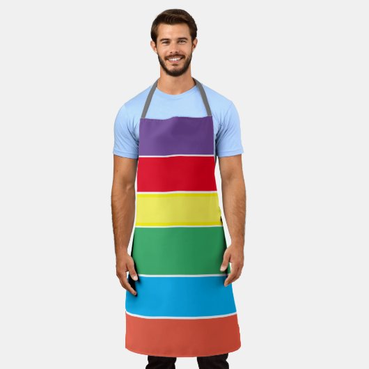 regenboog schort  (Gedragen)