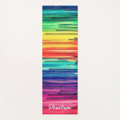 Regenboog Script Schrijven Aangepaste Naam Yogamat (Voorkant)