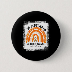 Regenboog September Draag Oranje Leukemie Bewustzi Ronde Button 5,7 Cm