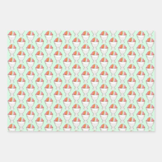 Regenboog Sherbet Ice Cream Sorbet Dessert Scoop Inpakpapier Vel (Voorkant 2)