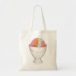 Regenboog Sherbet Ice Cream Sorbet Dessert Scoop Tote Bag