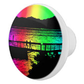 Regenboog Silhouetten bij het Meermeubilair Trek Keramische Knop (Rechts)